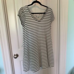 Gray and white striped dress!